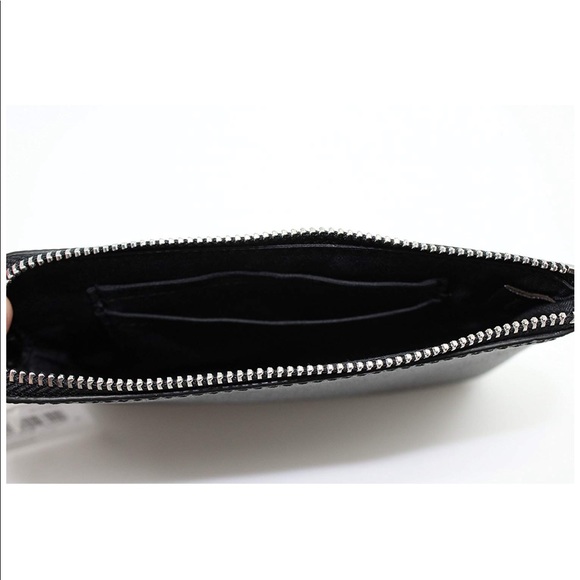 Coach Crossgrain Leather Glitter Zip Wristlet - Picture 6 of 8